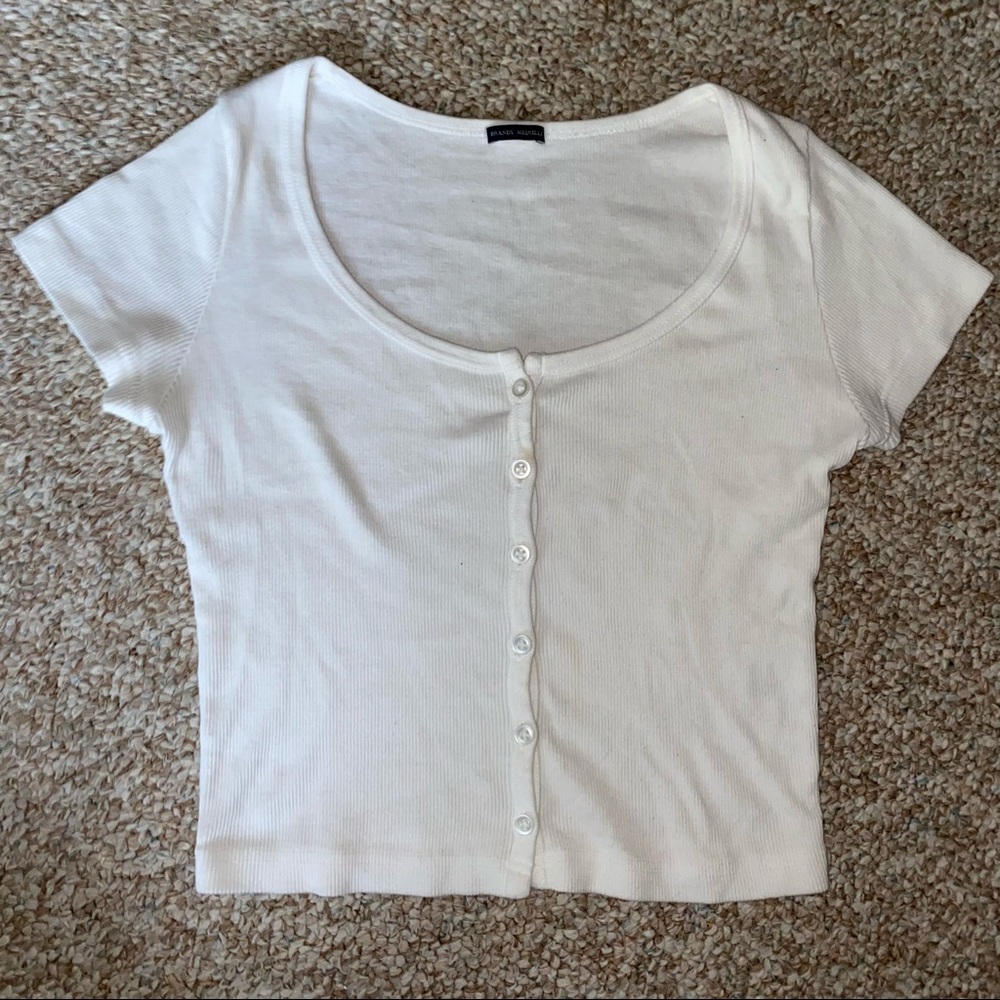 Brandy Melville White Zelly Top
